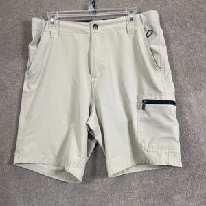 Sunsations Cargo Shorts Mens 32 Beige Performance Stretch Hiking Golf Outdoor